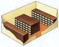 This room would accommodate 28 four drawer filing cabinets providing 70 linear metres of filing.